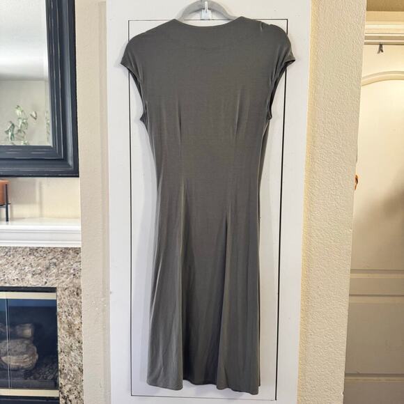 NWT Tommy Bahama Green Tambour Side Gathered Dress Stretch Size Small - Picture 3 of 7